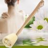 Bath Brush 1PC Natural Exfoliating Loofah Back Sponge Scrubber Brush with Long Wooden Handle Stick Holder Body Shower Bath Spa Bath Brush Set view 3