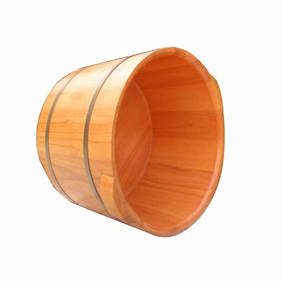 UHRLGHS Wooden Footbath Bucket,Foot gershousehold Over-The-Leg Foot Bath Bucket, Oak Thickened Thermal Foot Bath, Portable Double Ear Tub Foot Spa Bucket, Spa