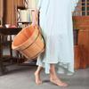 UHRLGHS Wooden Footbath Bucket,Foot gershousehold Over-The-Leg Foot Bath Bucket, Oak Thickened Thermal Foot Bath, Portable Double Ear Tub Foot Spa Bucket, Spa view 2