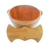 Wooden Footbath Bucket,Beauty Salon Cedar Wood Foot Bucket, Thickened and Widened Foot Bath Bowl for 2 Persons, Portable Foot Bath Bowl with Lid, Solid Wood Natural Foot view 1