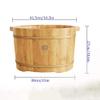 Wooden Footbath Bucket,Beauty Salon Cedar Wood Foot Bucket, Thickened and Widened Foot Bath Bowl for 2 Persons, Portable Foot Bath Bowl with Lid, Solid Wood Natural Foot view 4