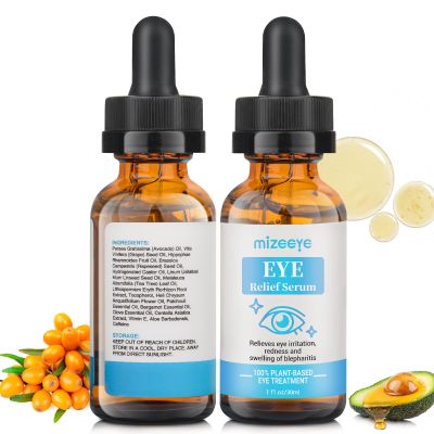 Eye Serum For Chalazion & Blepharitis, 2 PCS Chalazion Remover For Eyelid, Eyelid Serum With Avocado Oil, Sea Buckthorn Oil & Caffeine, Relieve Puffiness and Eye Fatigue
