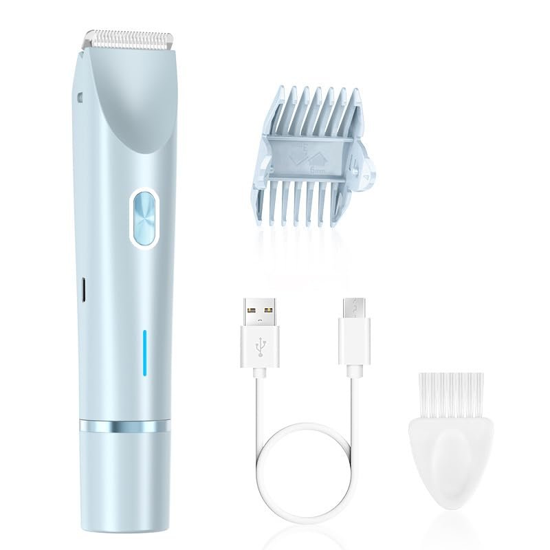 (2SETS) 2 in 1 Dual-Head Women's Trimmer  Painless Bikini & Body Hair Remover, Waterproof Electric Shaver for Sensitive Skin, Cordless & Rechargeable