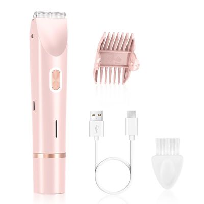 (2SETS) 2 in 1 Dual-Head Women's Trimmer  Painless Bikini & Body Hair Remover, Waterproof Electric Shaver for Sensitive Skin, Cordless & Rechargeable