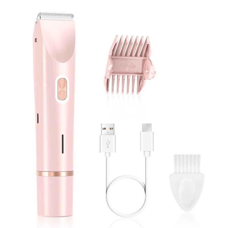 (2SETS) 2 in 1 Dual-Head Women's Trimmer  Painless Bikini & Body Hair Remover, Waterproof Electric Shaver for Sensitive Skin, Cordless & Rechargeable