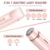 (2SETS) 2 in 1 Dual-Head Women's Trimmer  Painless Bikini & Body Hair Remover, Waterproof Electric Shaver for Sensitive Skin, Cordless & Rechargeable view 4