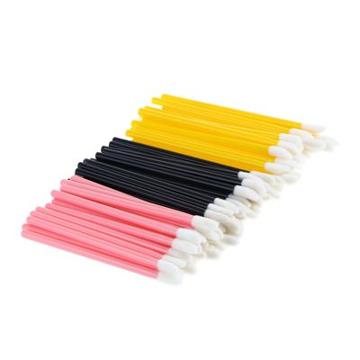 ARTSEWPLY 300pcs Disposable Lip Brush Sticks for Lipstick Gloss Flocked Sponge Head Retractable Makeup Kit