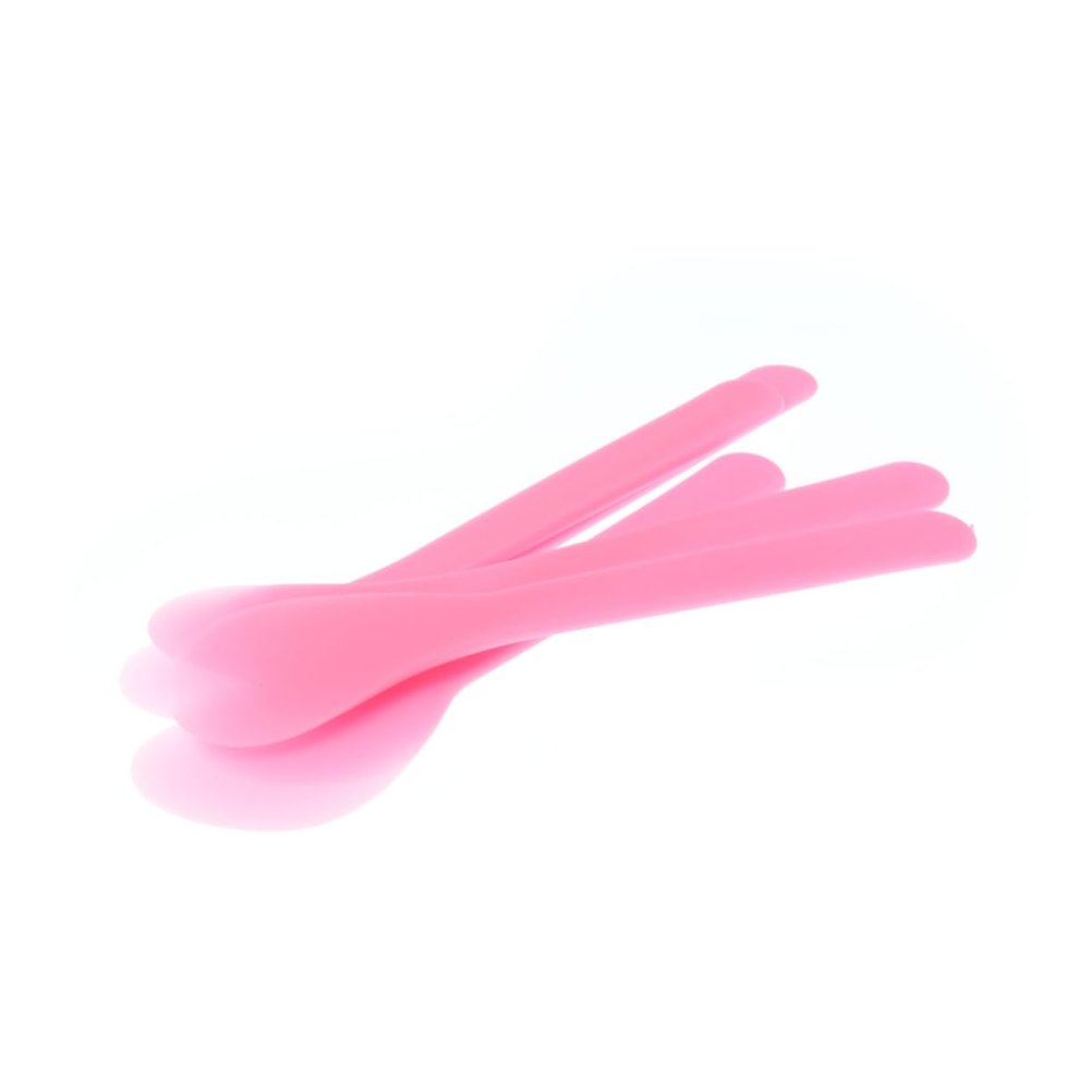 HAKIDZEL 100pcs Disposable Makeup Spatulas Frosted Cosmetic Applicators for Creams Masks Sampling Comfortable Grip Beauty Tools for Skincare Makeup Application