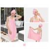 1Set Microfiber Bath Caps And Wearable Camisole Towel Set For Quick Drying And Comfort view 4