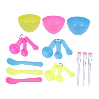 ARTSEWPLY 3set Diy Facial Mask Bowl Brush Stick Spoon Skincare Tools for Ladies Reusable Kit
