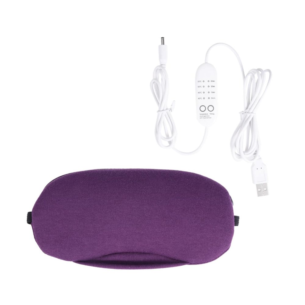 ARTSEWPLY USB Steam Eye Mask for and Insomnia Support Soft Comfortable Blindfold with Thermal Protection for Travel Office and Home Use Romantic Purple
