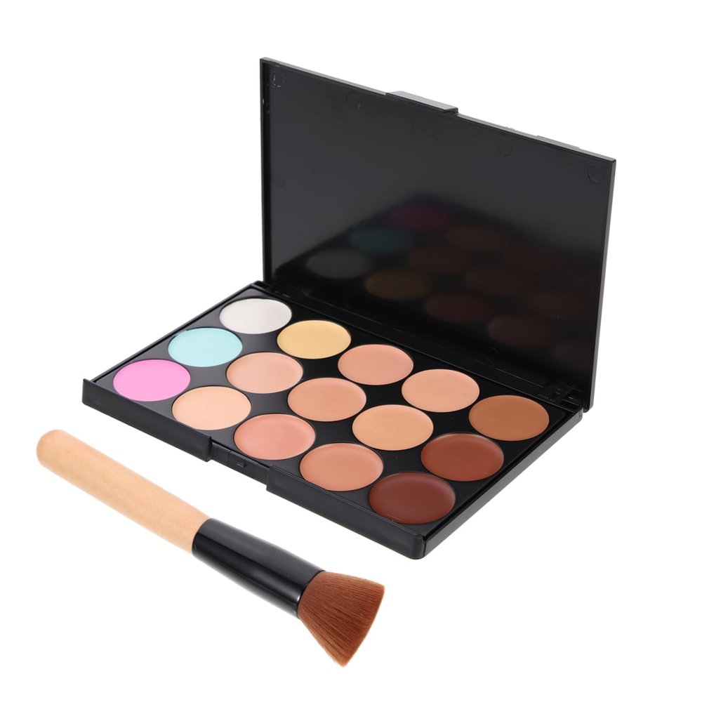 KAILIKETIY 2pcs Concealer Pallet Vanity Board Brush for Elf Makeup Accessories Concealer