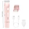 (2SETS) 2 in 1 Dual-Head Women's Trimmer  Painless Bikini & Body Hair Remover, Waterproof Electric Shaver for Sensitive Skin, Cordless & Rechargeable view 3
