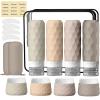 16Pack Travel Bottles for Toiletries, TSA Approved Travel Size Toiletries Containers Set, Silicone Leak Proof Refillable Bottles Elastic Sleeves Creams Jars Accessories Kit W/Clear Bag (Cream) view 1