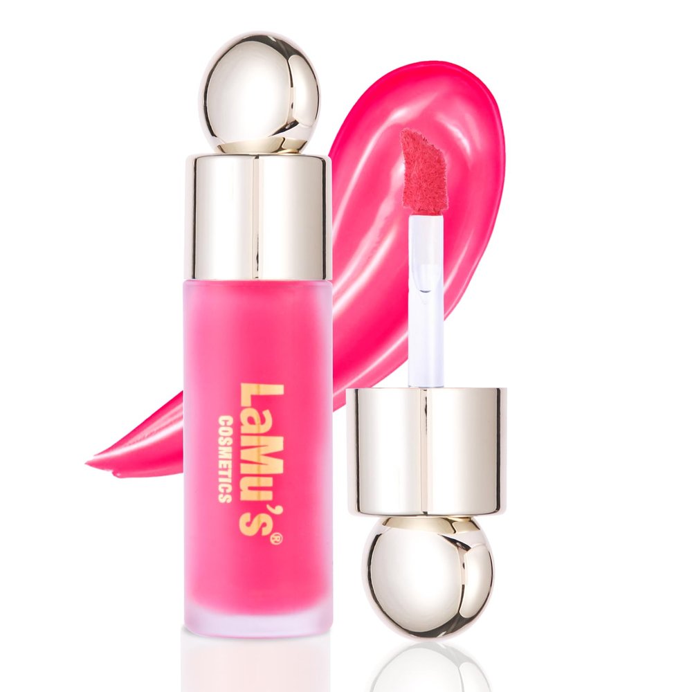 LaMu'S COSMETICS Soft Pinch Weightless Liquid Blush, Long-Lasting Beauty Natural Waterproof Face Liquid Blush For All-Day Wear (Lucky-Hot Pink, 0.25fl.oz/7.5ml)