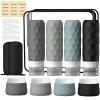 16Pack Travel Bottles for Toiletries, TSA Approved Travel Size Toiletries Containers Set, Silicone Leak Proof Refillable Bottles Elastic Sleeves Creams Jars Accessories Kit W/Clear Bag (Gray) view 1