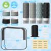 16Pack Travel Bottles for Toiletries, TSA Approved Travel Size Toiletries Containers Set, Silicone Leak Proof Refillable Bottles Elastic Sleeves Creams Jars Accessories Kit W/Clear Bag (Gray) view 2