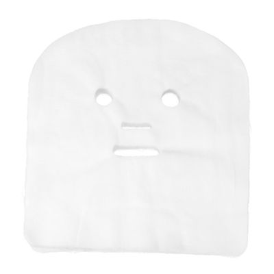 ARTSEWPLY 100pcs Gauze Facial Mask Sheets for Spa Skin Fiber Paper for Deep Absorption Pre-cut Openings Lightweight and Easy to Use for Treatments and Travel
