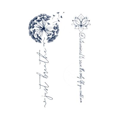 2 pieces herbal tattoo sticker juice waterproof lasting female, semi-permanent wash does not fall off non-reflective