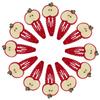 20 Pcs Red Apple Slice Snap Hair Clips - Apple Slice Hair Barrettes, Fruit Snap Hair Clips, Apple Hair Pins, Stylish Hair Accessories for Girls & Women view 1