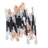 HAKIDZEL 24pcs Dual Sided Makeup Sponge Sticks for Eye Shadow Face Disposable Applicators Brush Eyeshadow Random Color view 1