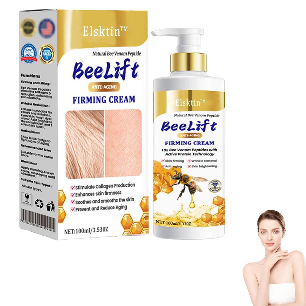 BeeLift Anti-Aging Firming Cream-2025 Advanced Venom Peptide Skin Tightening Cream for Body-Bee Venom Body Firming Cream,Skin Tightening and Lifting Formula for a Natural Body Lift (1Bottle, 100ml)