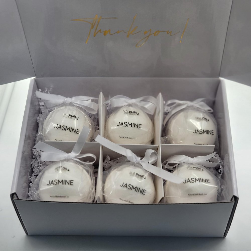 6 Luxury Bath Bomb Fizzies for Men and Women, XL 5 oz, US Made with Shea Butter, Vegan, Organic, Relaxing, Ultra Moisturizing, Great for Dry Skin, Giftable Box (Mango)
