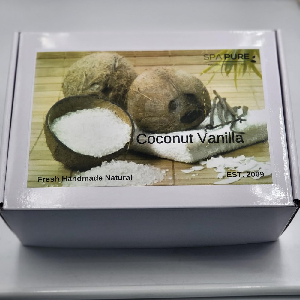 6 Luxury Bath Bomb Fizzies for Men and Women, XL 5 oz, US Made with Shea Butter, Vegan, Organic, Relaxing, Ultra Moisturizing, Great for Dry Skin, Giftable Box (Coconut Vanilla)