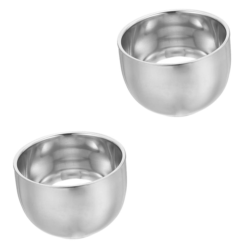 PAMINGONO 2pcs Professional Shaving Cup Shaving Bowl Comfortable Grip for Home Use Travel Convenient for Men Durable Easy to Use