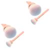 BELLIFFY 2pcs Cosmetic Powder Brush Ergonomic Handle for Loose Powder and Blush Application Convenient Makeup Tool for Daily Use for Nail Dust Removal and Makeup view 1