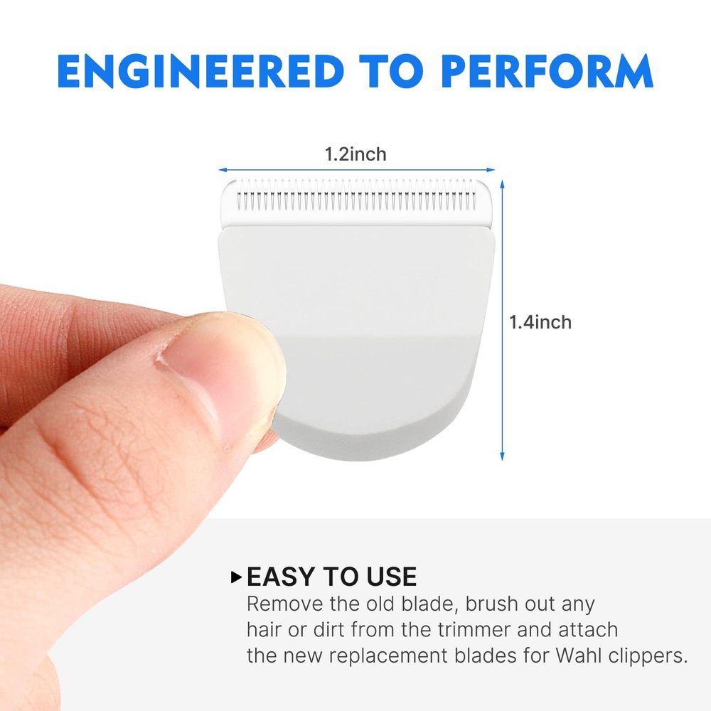 1+1 Peanut Clipper Replacement Blade, Snap-On Replacement Blade Compatible with Wahl Peanut Hair Clipper #2068-300(White,Black/Gold)