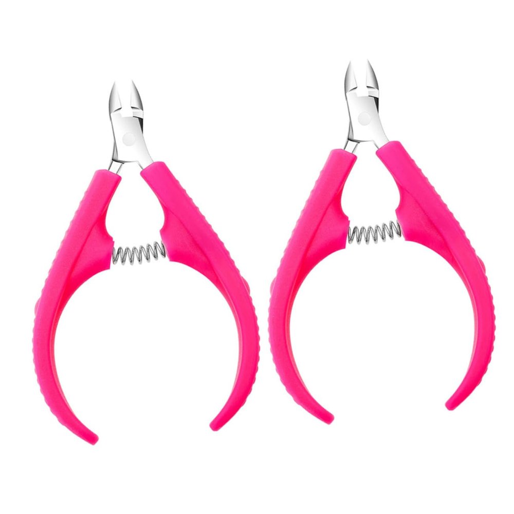 ASAKKURA 2pcs Portable Stainless Steel Cuticle Nipper Professional Nail Trimmer for Precise Cuticle Removal Convenient Grooming Tool for Nail Art and Manicure