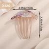 Aimimier Bridal Crystal Hair Comb for Women Leaf Hair Side Comb Rhinestone Inlaid Long Teeth Hair Piece Prom Wedding Hair Accessories (Purple) view 3