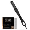 Facn Beard Razor for Men - Professional Beard Shaping Tool Grooming Kit with 11 Replacement Blades, Mustache Shaper, Edger & Lineup, Premium Precision Straight Edge Razor 100% Stainless Steel Blade view 1
