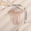 Aimimier Bridal Crystal Hair Comb for Women Leaf Hair Side Comb Rhinestone Inlaid Long Teeth Hair Piece Prom Wedding Hair Accessories (Champagne) view 2