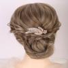 Aimimier Bridal Crystal Hair Comb for Women Leaf Hair Side Comb Rhinestone Inlaid Long Teeth Hair Piece Prom Wedding Hair Accessories (Clear) view 1
