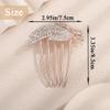 Aimimier Bridal Crystal Hair Comb for Women Leaf Hair Side Comb Rhinestone Inlaid Long Teeth Hair Piece Prom Wedding Hair Accessories (Clear) view 2