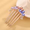 Aimimier Dainty Crystal Hair Side Combs Sparkly Rhinestone Long Teeth Comb Bridal Hair Pieces Wedding Hair Accessories for Women (Colorful) view 3