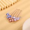 Aimimier Dainty Crystal Hair Side Combs Sparkly Rhinestone Long Teeth Comb Bridal Hair Pieces Wedding Hair Accessories for Women (Colorful) view 4