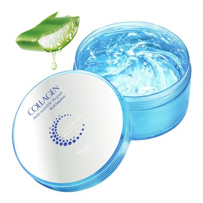 JunKuJK Moisturizing Gel for Face & Body,Non-sticky Gel After Sun Aloe Lotion Skin Care,Fast Absorbing Long Lasting Refreshing Hydrating Face Moisturizer for All Skin Types J