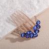 Aimimier Dainty Crystal Hair Side Combs Sparkly Rhinestone Long Teeth Comb Bridal Hair Pieces Wedding Hair Accessories for Women (Blue) view 4