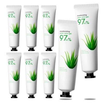 JunKuJK 8PCS Purity Aloe Vera Gel - Hydrating Aloe Vera Gel for Face and Skin,No Sticky Moisturizing Aloe Gel M