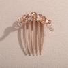 Aimimier Dainty Crystal Hair Side Combs Sparkly Rhinestone Long Teeth Comb Bridal Hair Pieces Wedding Hair Accessories for Women (Orange) view 2