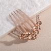 Aimimier Dainty Crystal Hair Side Combs Sparkly Rhinestone Long Teeth Comb Bridal Hair Pieces Wedding Hair Accessories for Women (Orange) view 3