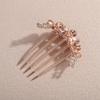 Aimimier Dainty Crystal Hair Side Combs Sparkly Rhinestone Long Teeth Comb Bridal Hair Pieces Wedding Hair Accessories for Women (Orange) view 4