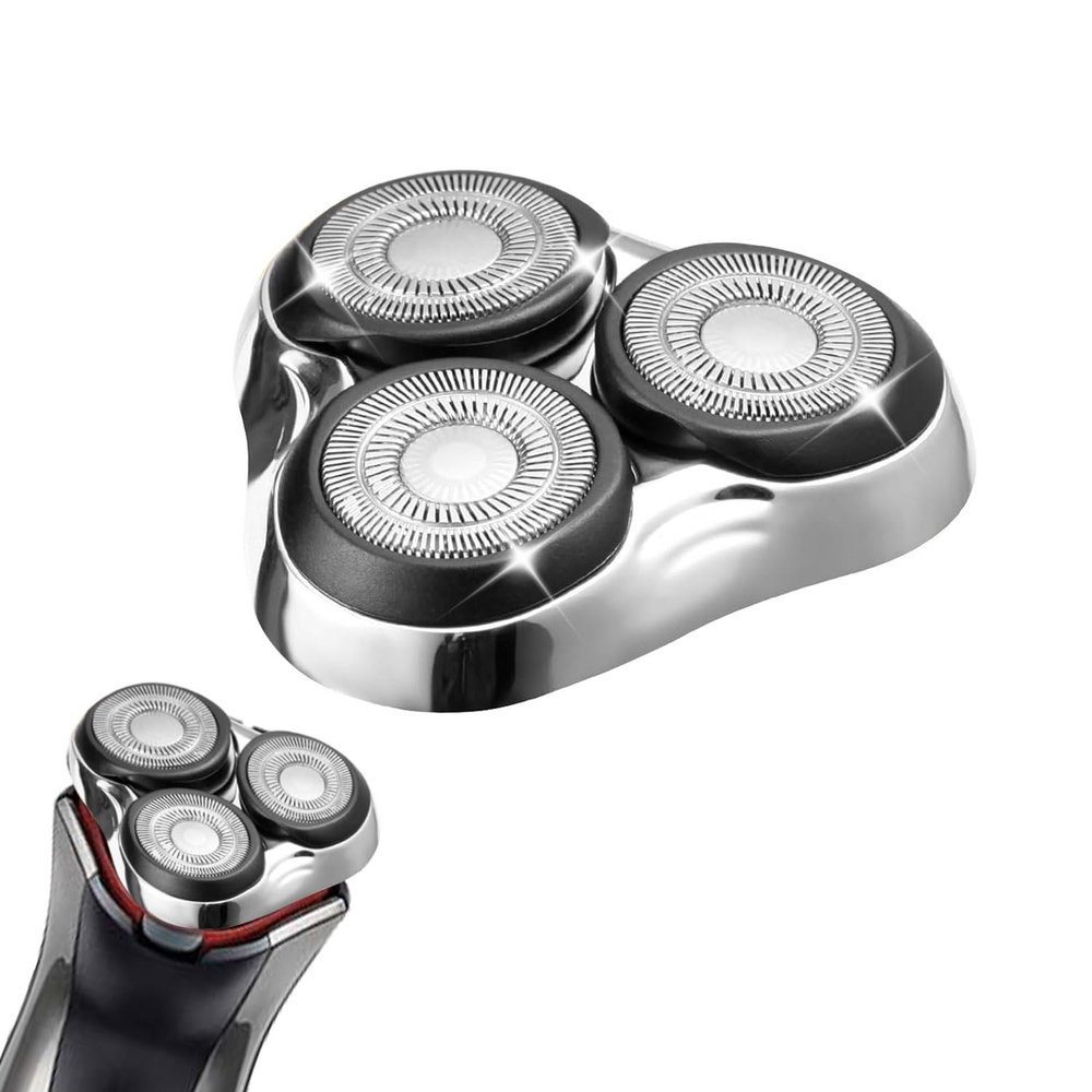 Universal Rotary Shaver Replacement Head Compatible with Remington Shaver Razor Parts for Series R3,R4,R5,R6,R7,R8,SP-3141 and SP-5161 Foils (Silver/1Pack)