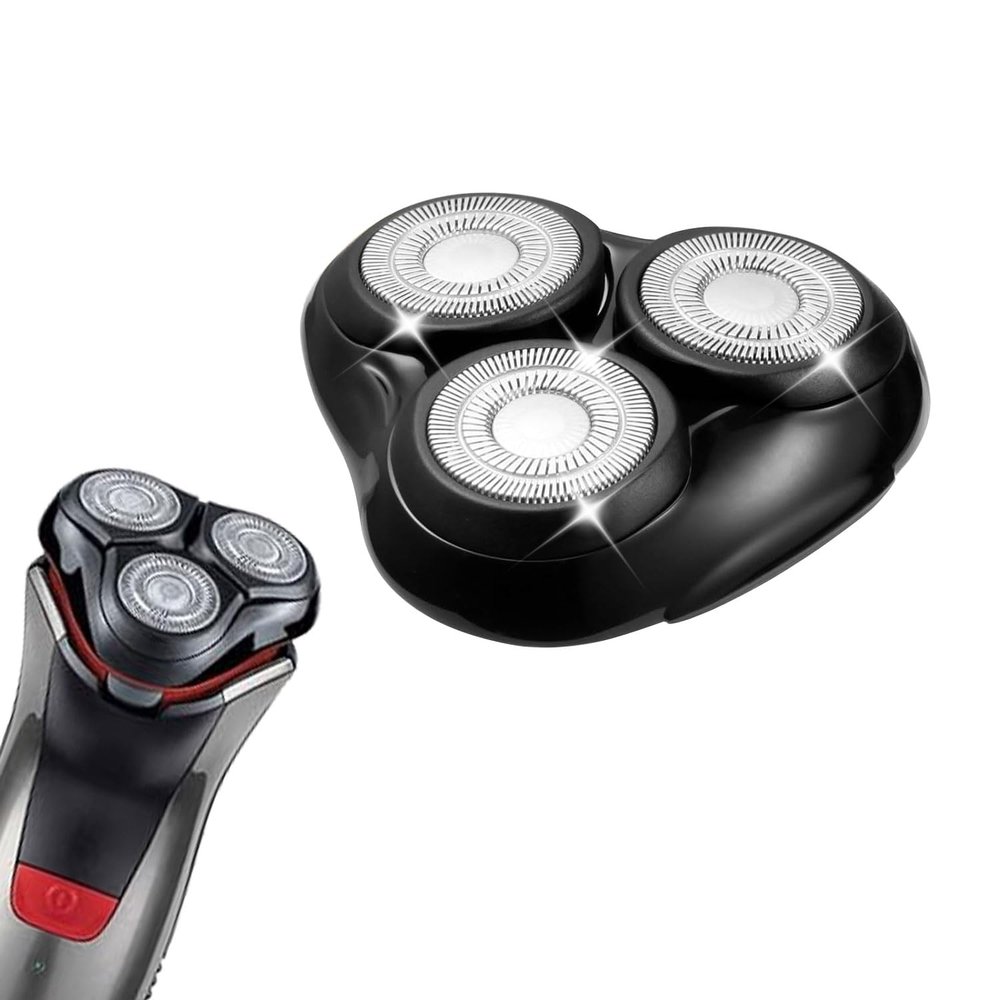 Universal Rotary Shaver Replacement Head Compatible with Remington Shaver Razor Parts for Series R3,R4,R5,R6,R7,R8,SP-3141 and SP-5161 Foils (Black/1Pack)