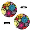ZALAAUO Portable Travel Double-Sided Mirror Makeup Artist Hand Mirror Essential for Men and Women Coloured Circles view 2