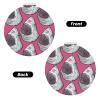 ZALAAUO Portable Travel Double-Sided Mirror Makeup Artist Hand Mirror Essential for Men and Women Shark view 2