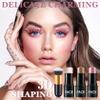 3Pcs Cream Contour Stick Makeup Kit with Makeup Brush,Shades with Highlighter,Brush Stick,Cream Bronzer for Sculpt the Cheeks,Long-lasting Waterproof Lightweight Contour Set view 2